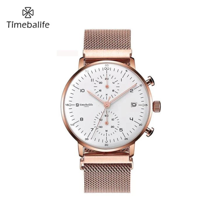 Çelik Hasır Bant Chronograph Kadın İzle